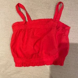 Red girls puffy summer top